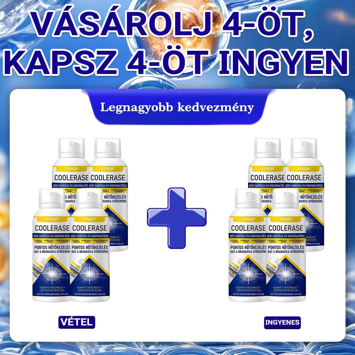 FFBSI® 🧊CoolErase Bőrregeneráló Spray (Szemölcsök, Hólyagok, Ekcéma, Pikkelysömör, Bőrkinövések, Akne, Bőrcímkék, Hegek, Anyajegyek)