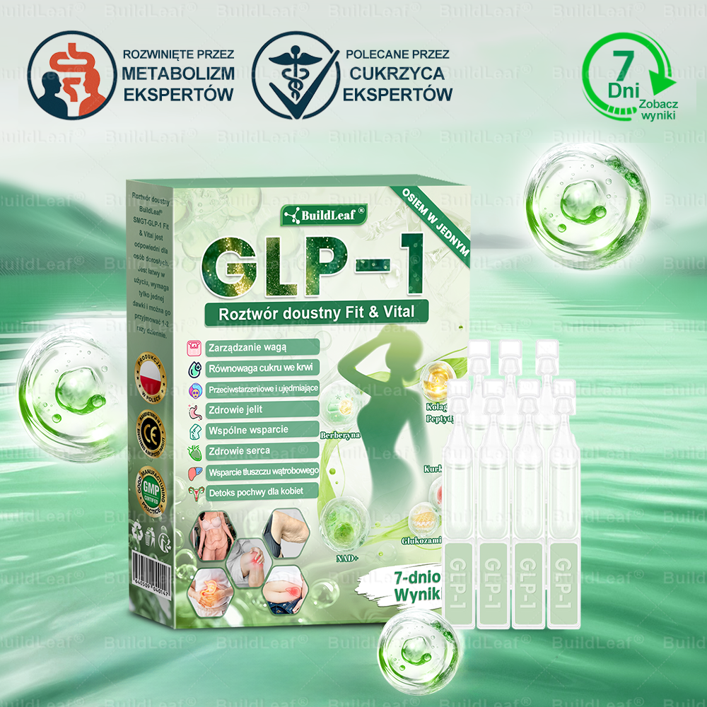 ✨ Oficjalny sklep Polska | ✨ BuildLeaf® GLP-1 8-w-1 Fit & Vital Solution (Jednorazowa dawka dziennie, widoczne efekty już po 7 dniach) ✅ Otyłość, zdrowie sercowo-naczyniowe, cukrzyca, bezdech senny, zdrowie jelit, problemy ze stawami i inne.