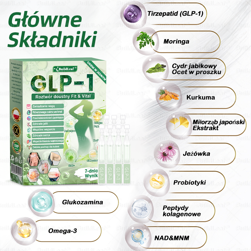 ✨ Oficjalny sklep Polska | ✨ BuildLeaf® GLP-1 8-w-1 Fit & Vital Solution (Jednorazowa dawka dziennie, widoczne efekty już po 7 dniach) ✅ Otyłość, zdrowie sercowo-naczyniowe, cukrzyca, bezdech senny, zdrowie jelit, problemy ze stawami i inne.