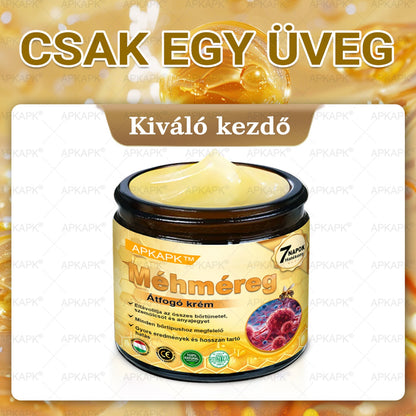 🐝APKAPK®  Méhméreg krém a bőr megújítására 🐝 segít megoldani olyan bőrproblémákat, mint: ráncok, hegek, pigmentfoltok, striák, akné, pikkelysömör, ekcéma, bőrelváltozások, irritációk, gyulladások és egyéb bőrpanaszok.