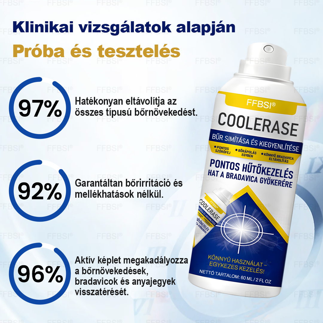 FFBSI® 🧊CoolErase Bőrregeneráló Spray (Szemölcsök, Hólyagok, Ekcéma, Pikkelysömör, Bőrkinövések, Akne, Bőrcímkék, Hegek, Anyajegyek)