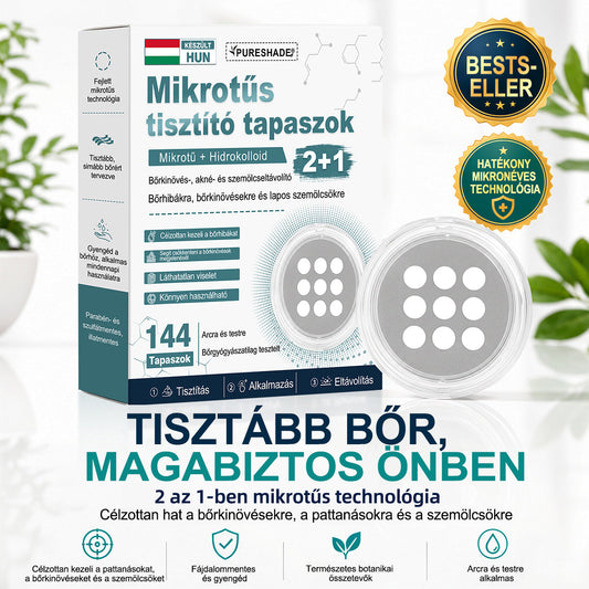 PURESHADE® Maximum Strength Wart Remover Patches 💧 Szemölcsök, talpi szemölcsök és bőrkinövések célzott ápolására | Egyszerű otthoni használat
