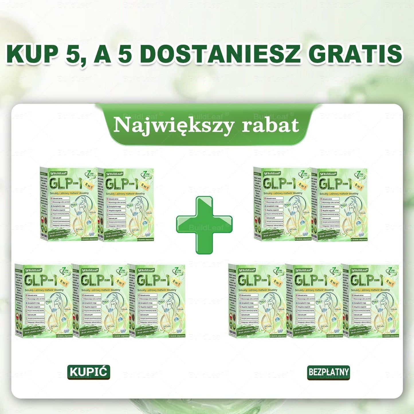 🖤🔥 Oficjalny sklep 👩‍⚕️ BuildLeaf® GLP-1 8-w-1 roztwór doustny (raz dziennie, efekty w 7 dni) Wspiera odchudzanie, serce, cukier, sen, jelita, stawy oraz ujędrnia skórę i dodaje energii