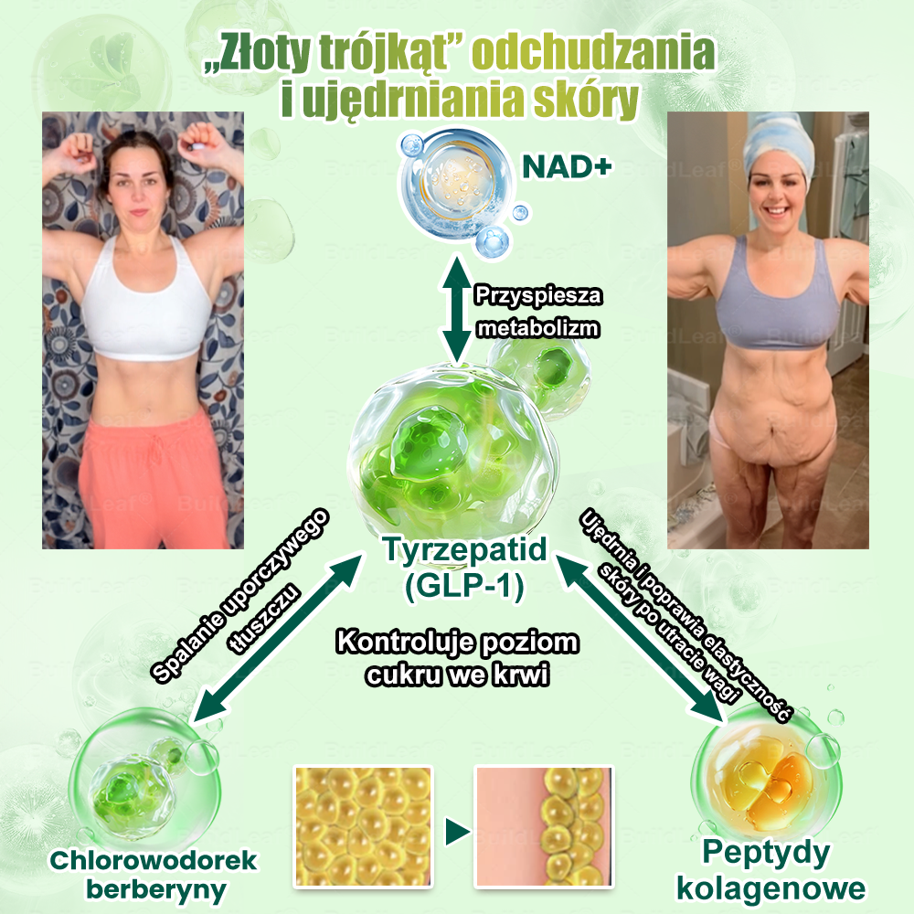 🖤🔥 Oficjalny sklep 👩‍⚕️ BuildLeaf® GLP-1 8-w-1 roztwór doustny (raz dziennie, efekty w 7 dni) Wspiera odchudzanie, serce, cukier, sen, jelita, stawy oraz ujędrnia skórę i dodaje energii
