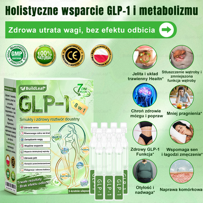 🖤🔥 Oficjalny sklep 👩‍⚕️ BuildLeaf® GLP-1 8-w-1 roztwór doustny (raz dziennie, efekty w 7 dni) Wspiera odchudzanie, serce, cukier, sen, jelita, stawy oraz ujędrnia skórę i dodaje energii