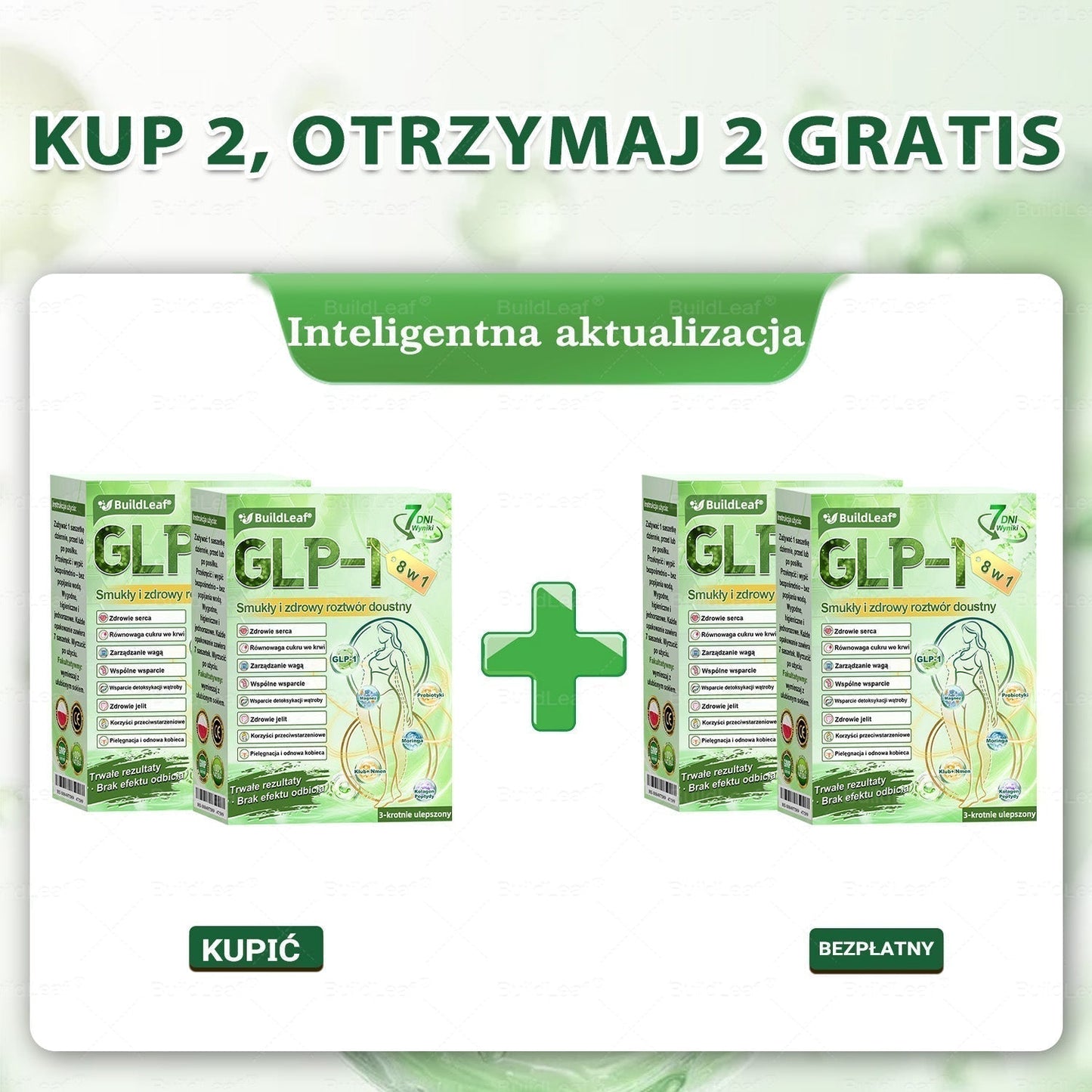 🖤🔥 Oficjalny sklep 👩‍⚕️ BuildLeaf® GLP-1 8-w-1 roztwór doustny (raz dziennie, efekty w 7 dni) Wspiera odchudzanie, serce, cukier, sen, jelita, stawy oraz ujędrnia skórę i dodaje energii