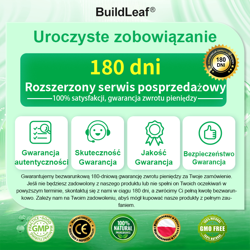🖤🔥 Oficjalny sklep 👩‍⚕️ BuildLeaf® GLP-1 8-w-1 roztwór doustny (raz dziennie, efekty w 7 dni) Wspiera odchudzanie, serce, cukier, sen, jelita, stawy oraz ujędrnia skórę i dodaje energii