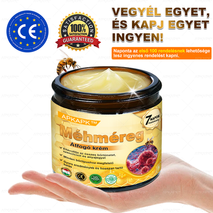APKAPK®  Méhméreg krém a bőr megújítására 🐝 segít megoldani olyan bőrproblémákat, mint: ráncok, hegek, pigmentfoltok, striák, akné, pikkelysömör, ekcéma, bőrelváltozások, irritációk, gyulladások és egyéb bőrpanaszok.