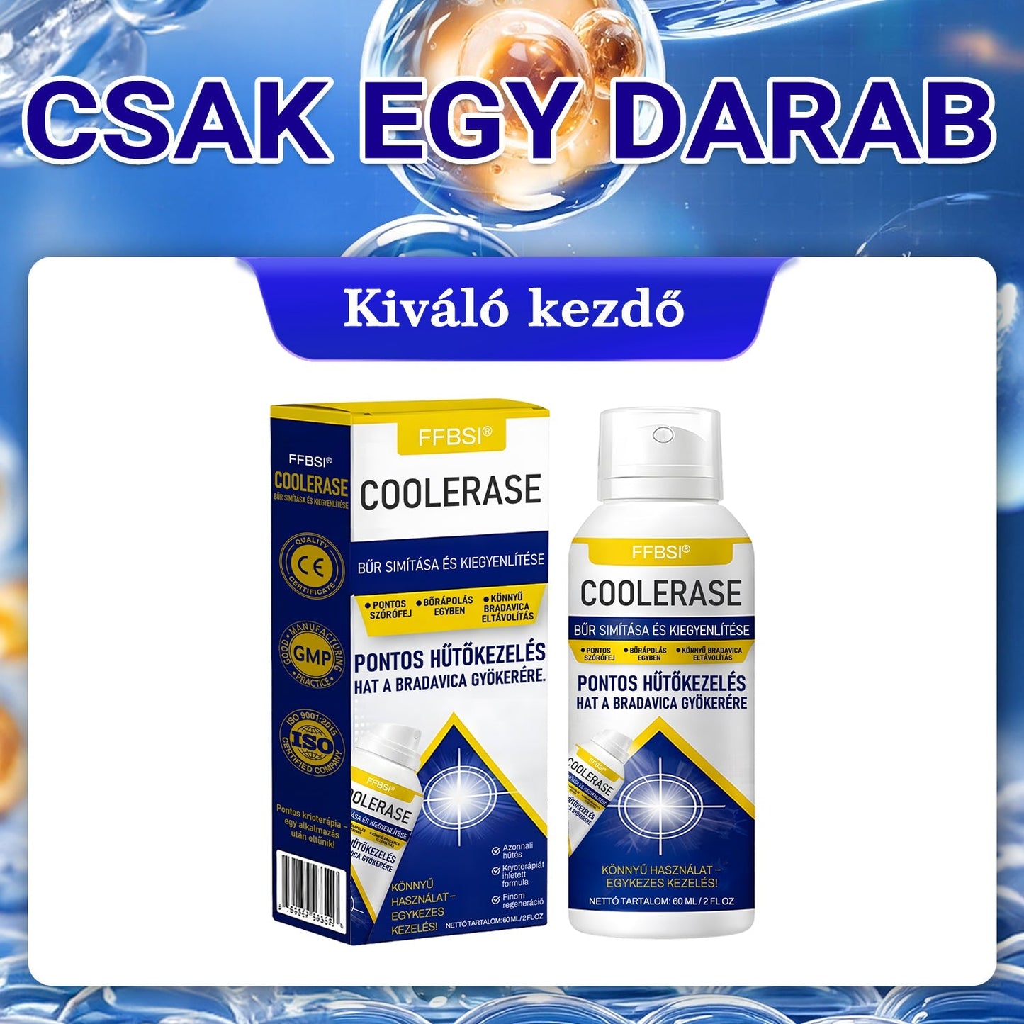 FFBSI® 🧊CoolErase Bőrregeneráló Spray (Szemölcsök, Hólyagok, Ekcéma, Pikkelysömör, Bőrkinövések, Akne, Bőrcímkék, Hegek, Anyajegyek)