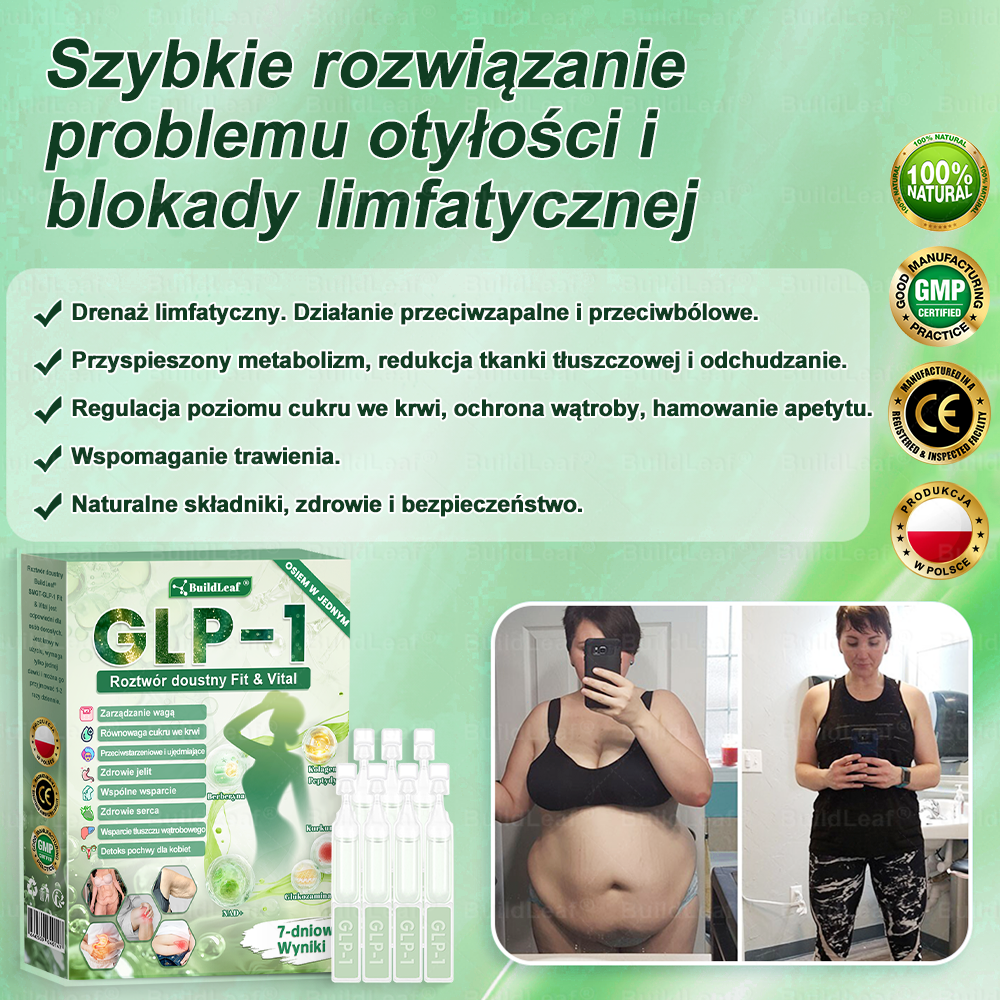 ✨ Oficjalny sklep Polska | ✨ BuildLeaf® GLP-1 8-w-1 Fit & Vital Solution (Jednorazowa dawka dziennie, widoczne efekty już po 7 dniach) ✅ Otyłość, zdrowie sercowo-naczyniowe, cukrzyca, bezdech senny, zdrowie jelit, problemy ze stawami i inne.
