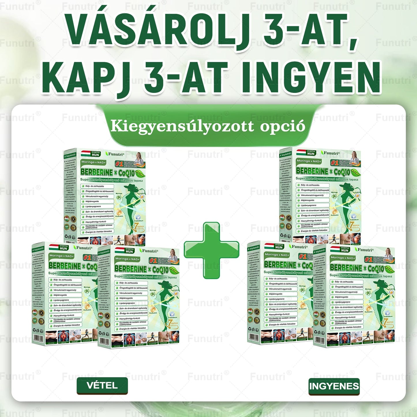 Magyar szakértők által ajánlott · Hivatalos Bolt 👩‍⚕️ Funutri® 10 az 1-ben anyagcsere-támogató karcsúsító nano mikro-tűs tapasz