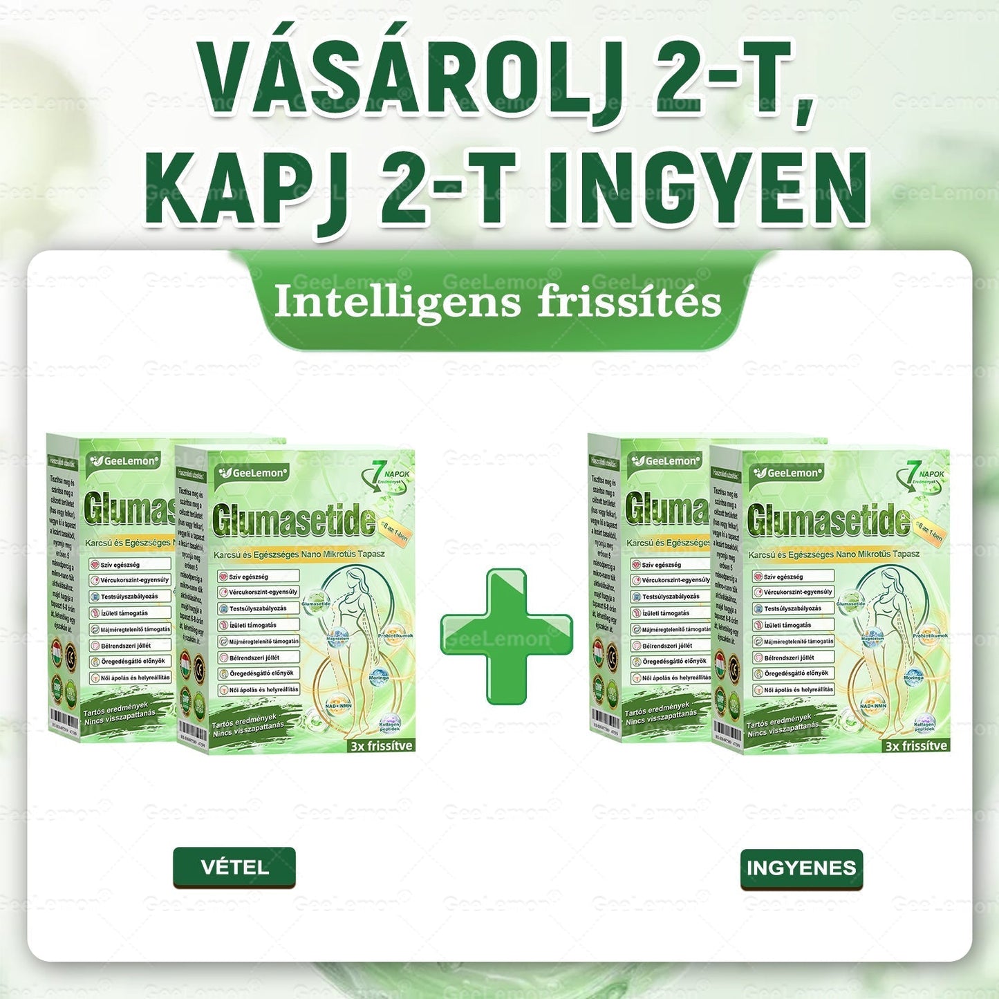 Magyar hivatalos bol 🍃 𝐆𝐞𝐞𝐋𝐞𝐦𝐨𝐧® 8 az 1-ben karcsúsító nano mikrotűs tapasz 🇭🇺 Napi egyszeri használat ✅ 7 napon belül látható eredmény – Alkalmas elhízás, szív- és érrendszeri problémák, cukorbetegség és ízületi problémák kezelésére