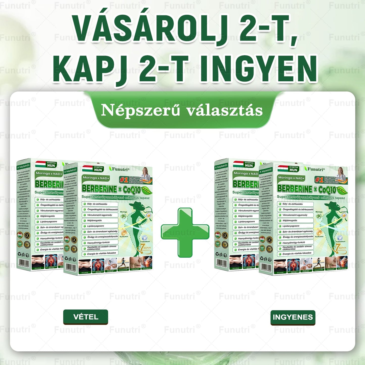 Magyar szakértők által ajánlott · Hivatalos Bolt 👩‍⚕️ Funutri® 10 az 1-ben anyagcsere-támogató karcsúsító nano mikro-tűs tapasz