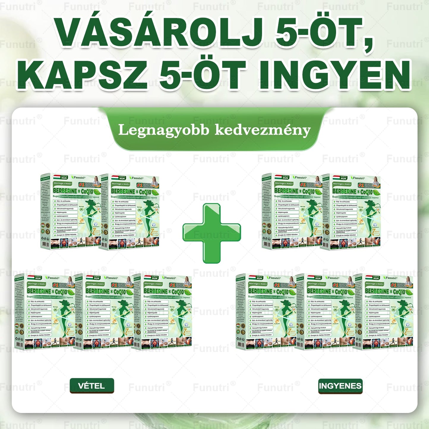 Magyar szakértők által ajánlott · Hivatalos Bolt 👩‍⚕️ Funutri® 10 az 1-ben anyagcsere-támogató karcsúsító nano mikro-tűs tapasz